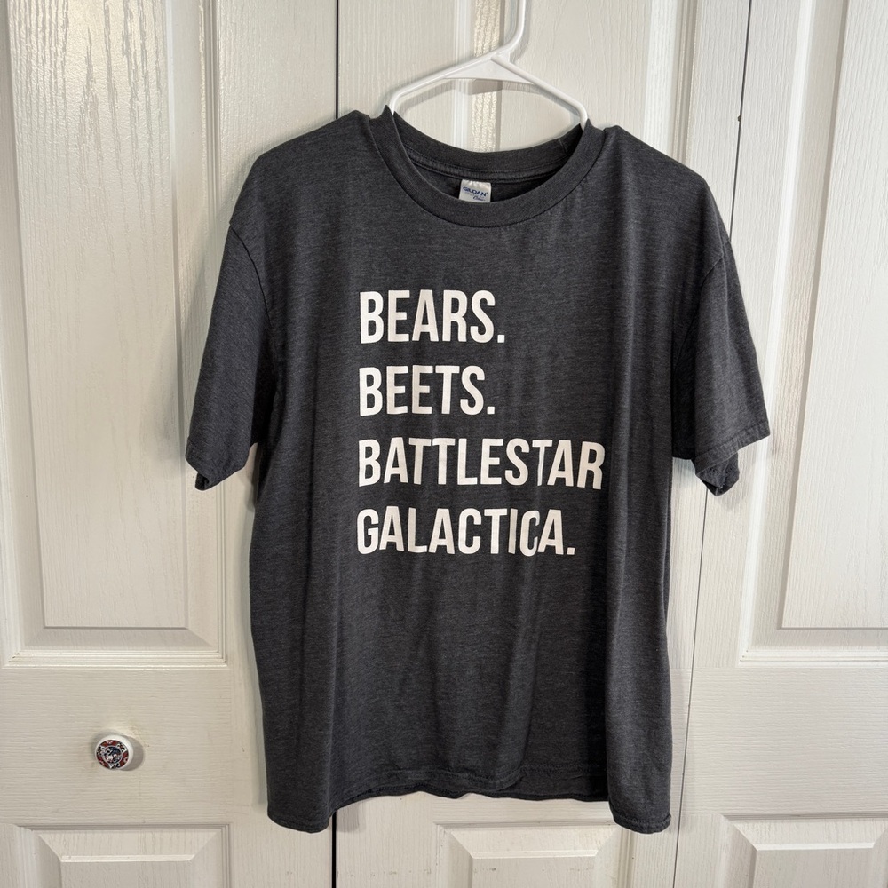 Gildan Bears Beets Battlestar Galacticaโ size large